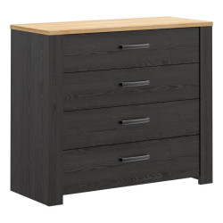 Komoda Chisbury z szufladami czarny – Meble Forte | domowanie.pl