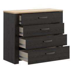 Komoda Chisbury z szufladami czarny – Meble Forte | domowanie.pl