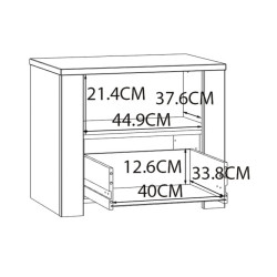 Szafka nocna Chisbury BHLK011 60 cm czarny – Meble Forte