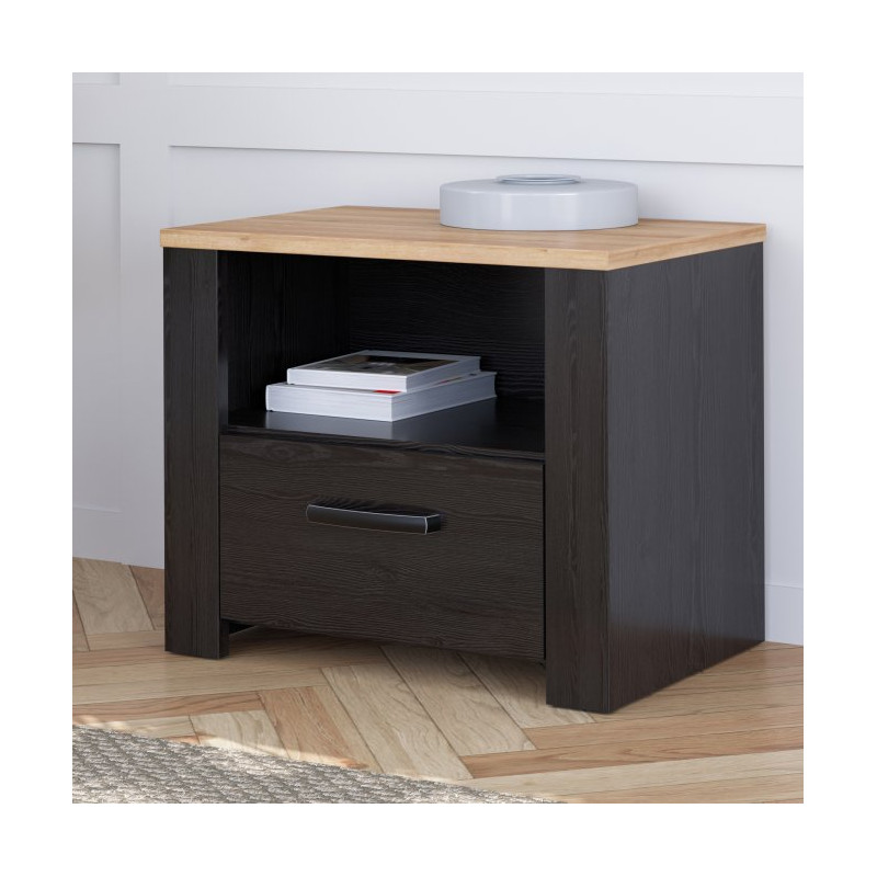 Szafka nocna Chisbury BHLK011 60 cm czarny – Meble Forte