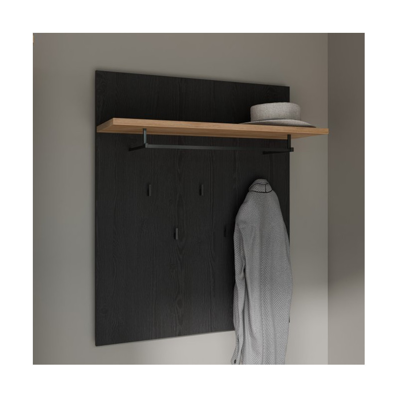 Wieszak ścienny Chisbury BHLD202 Meble Forte czarny  - domowanie.pl