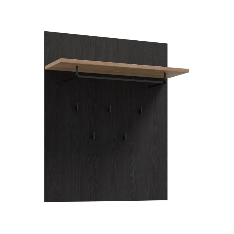 Wieszak ścienny Chisbury BHLD202 Meble Forte czarny  - domowanie.pl