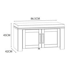 Ławeczka tapicerowana Chisbury BHLD021 Meble Forte czarny