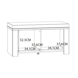 Ławeczka tapicerowana Chisbury BHLD021 Meble Forte czarny