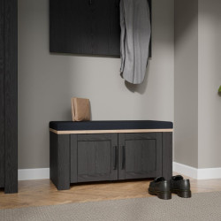 Ławeczka tapicerowana Chisbury BHLD021 Meble Forte czarny