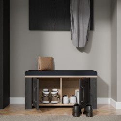 Ławeczka tapicerowana Chisbury BHLD021 Meble Forte czarny