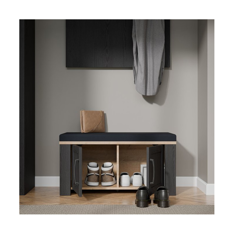 Ławeczka tapicerowana Chisbury BHLD021 Meble Forte czarny