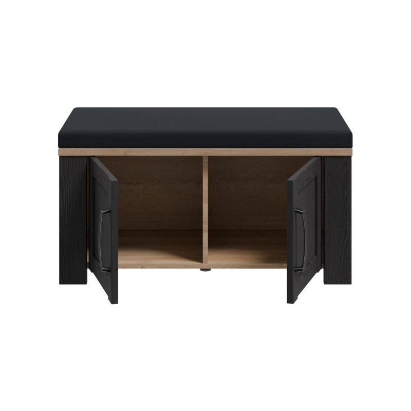 Ławeczka tapicerowana Chisbury BHLD021 Meble Forte czarny