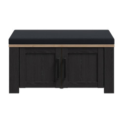 Ławeczka tapicerowana Chisbury BHLD021 Meble Forte czarny