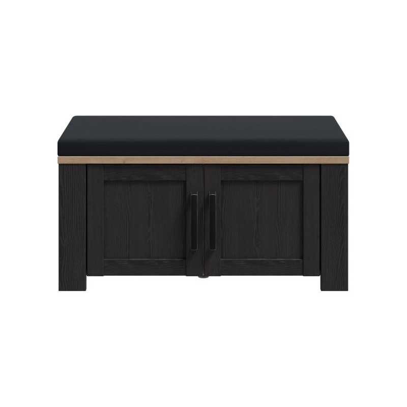 Ławeczka tapicerowana Chisbury BHLD021 Meble Forte czarny