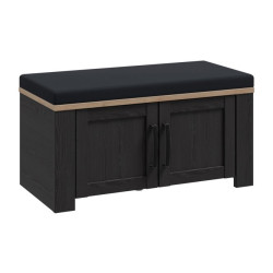 Ławeczka tapicerowana Chisbury BHLD021 Meble Forte czarny