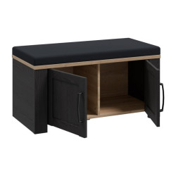 Ławeczka tapicerowana Chisbury BHLD021 Meble Forte czarny