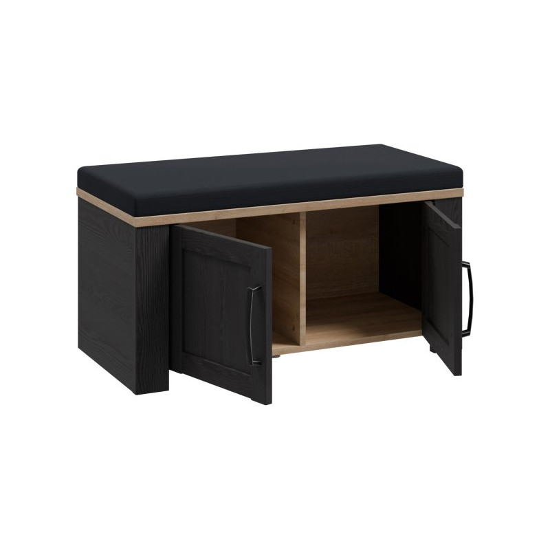 Ławeczka tapicerowana Chisbury BHLD021 Meble Forte czarny