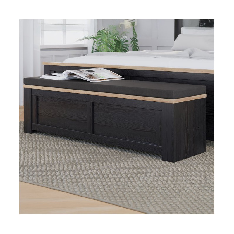 Ławeczka tapicerowana Chisbury BHLD011 czarny - Meble Forte