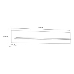 Półka ścienna 160 cm Chisbury Meble Forte czarny | Domowanie