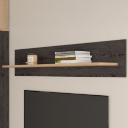 Półka ścienna 160 cm Chisbury Meble Forte czarny | Domowanie