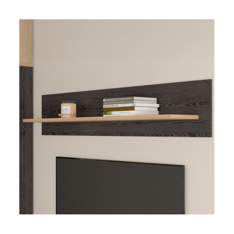 Półka ścienna 160 cm Chisbury Meble Forte czarny | Domowanie