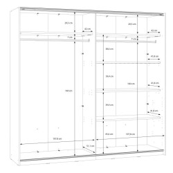 Szafa przesuwna 220 cm Waikato WKTS92316-M902 Piaskowy Meble Forte