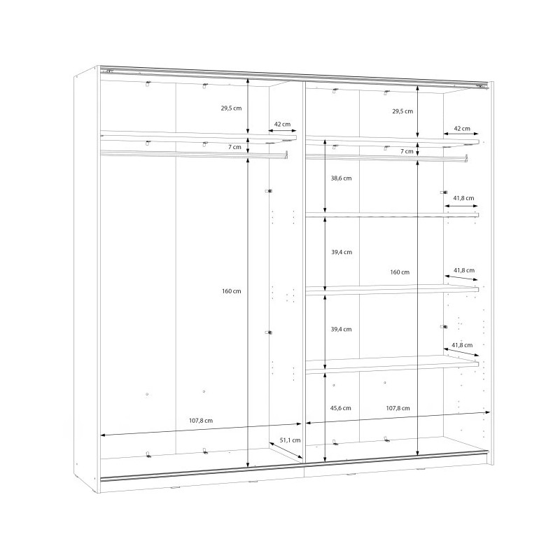 Szafa przesuwna 220 cm Waikato WKTS92316-M902 Piaskowy Meble Forte