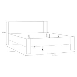 Łóżko dwuosobowe 160x200 Waikato WKTL1162-M902 Piaskowy Meble Forte