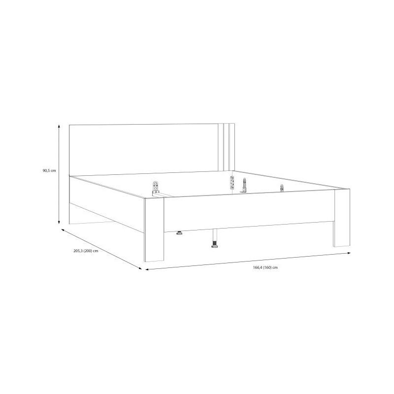 Łóżko dwuosobowe 160x200 Waikato WKTL1162-M902 Piaskowy Meble Forte