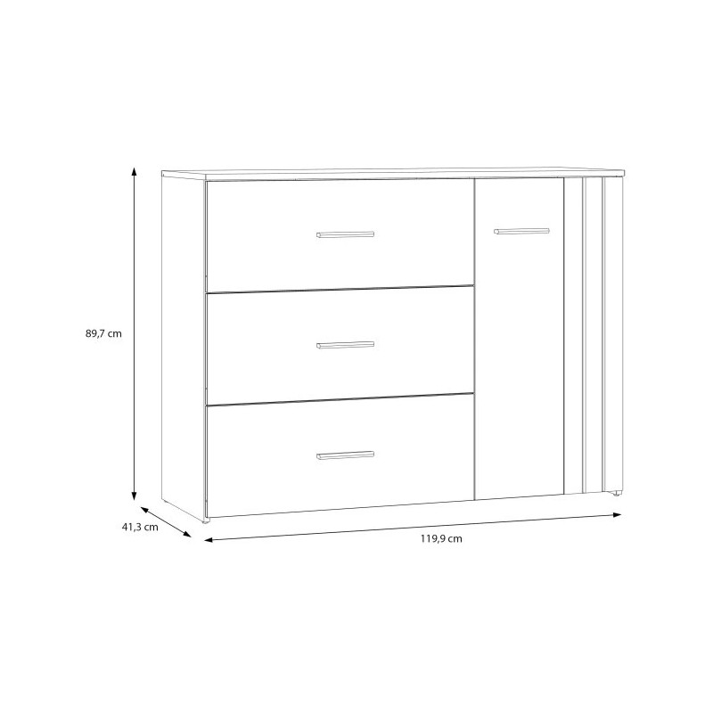 Komoda Waikato WKTK221R-M902 Piaskowy/Dąb Riviera Meble Forte