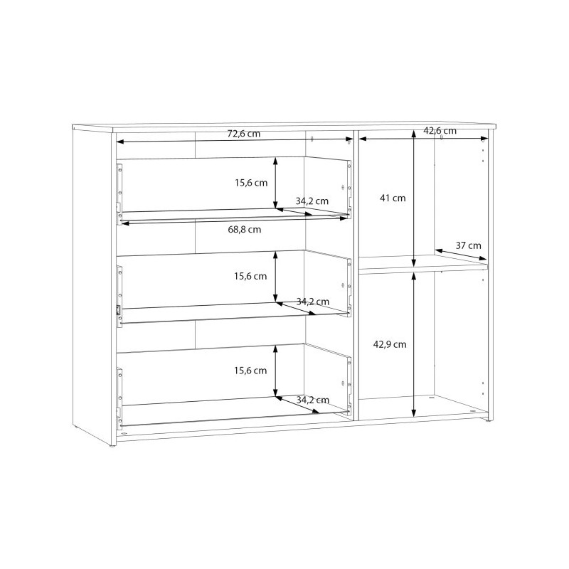 Komoda Waikato WKTK221R-M902 Piaskowy/Dąb Riviera Meble Forte