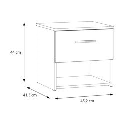 Szafka nocna 45 cm WKTK012-M901 Piaskowy/Mauvella Meble Forte