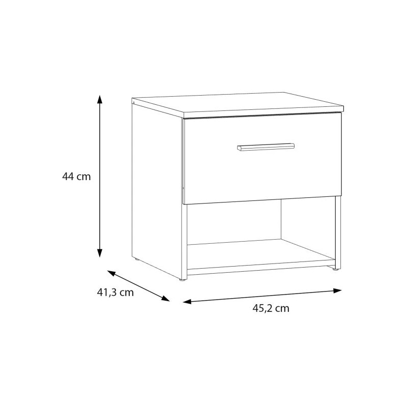 Szafka nocna 45 cm WKTK012-M901 Piaskowy/Mauvella Meble Forte