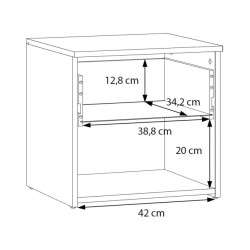 Szafka nocna 45 cm WKTK012-M901 Piaskowy/Mauvella Meble Forte