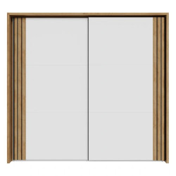 Szafa przesuwna 230 cm Wakatipu WTPS92312-M247 Biały/Biały połysk/Dąb Riviera Meble Forte