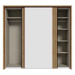 Szafa przesuwna 230 cm Wakatipu WTPS92312-M247 Biały/Biały połysk/Dąb Riviera Meble Forte