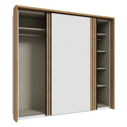 Szafa przesuwna 230 cm Wakatipu WTPS92312-M247 Biały/Biały połysk/Dąb Riviera Meble Forte