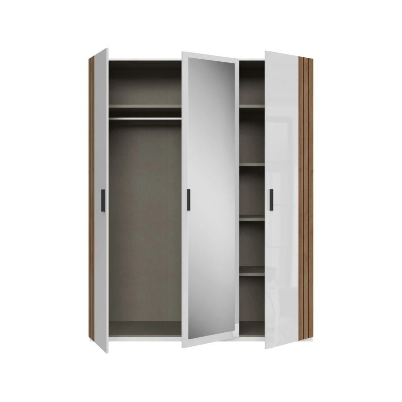 Szafa z lustrem 170 cm Wakatipu WTPS931-M247 Biały/Dąb Riviera Meble Forte