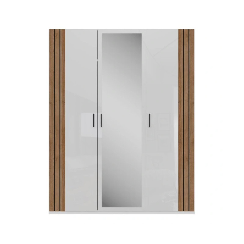 Szafa z lustrem 170 cm Wakatipu WTPS931-M247 Biały/Dąb Riviera Meble Forte