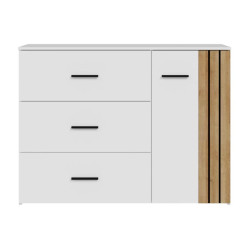 Komoda Wakatipu WTPK221R-M935 Biały połysk/biały/Dąb Riviera Meble Forte