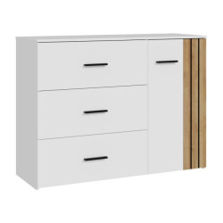 Komoda Wakatipu WTPK221R-M935 Biały połysk/biały/Dąb Riviera Meble Forte