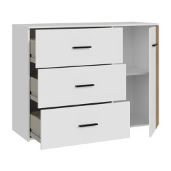 Komoda Wakatipu WTPK221R-M935 Biały połysk/biały/Dąb Riviera Meble Forte