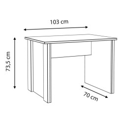Biurko loftowe 100x70 Clif old wood vintage | Meble Forte