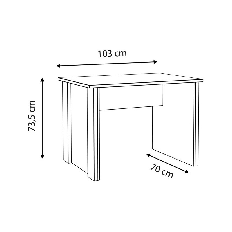 Biurko loftowe 100x70 Clif old wood vintage | Meble Forte