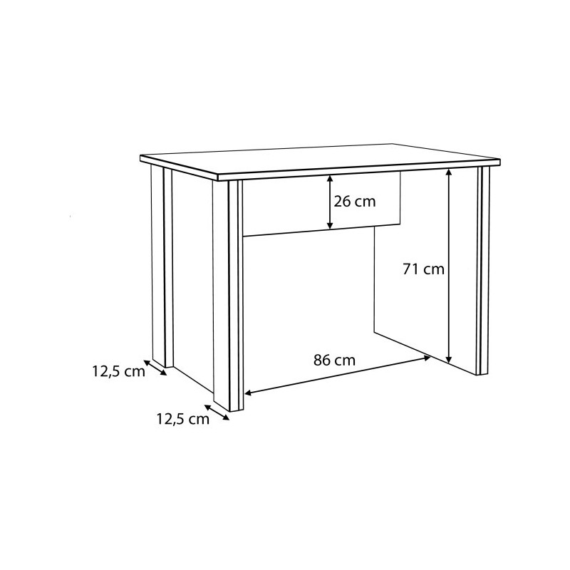 Biurko loftowe 100x70 Clif old wood vintage | Meble Forte
