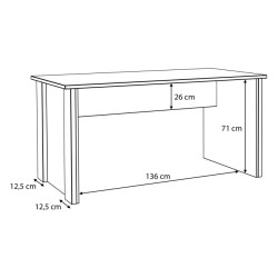 Biurko loftowe 155x70 Clif old wood vintage | Meble Forte