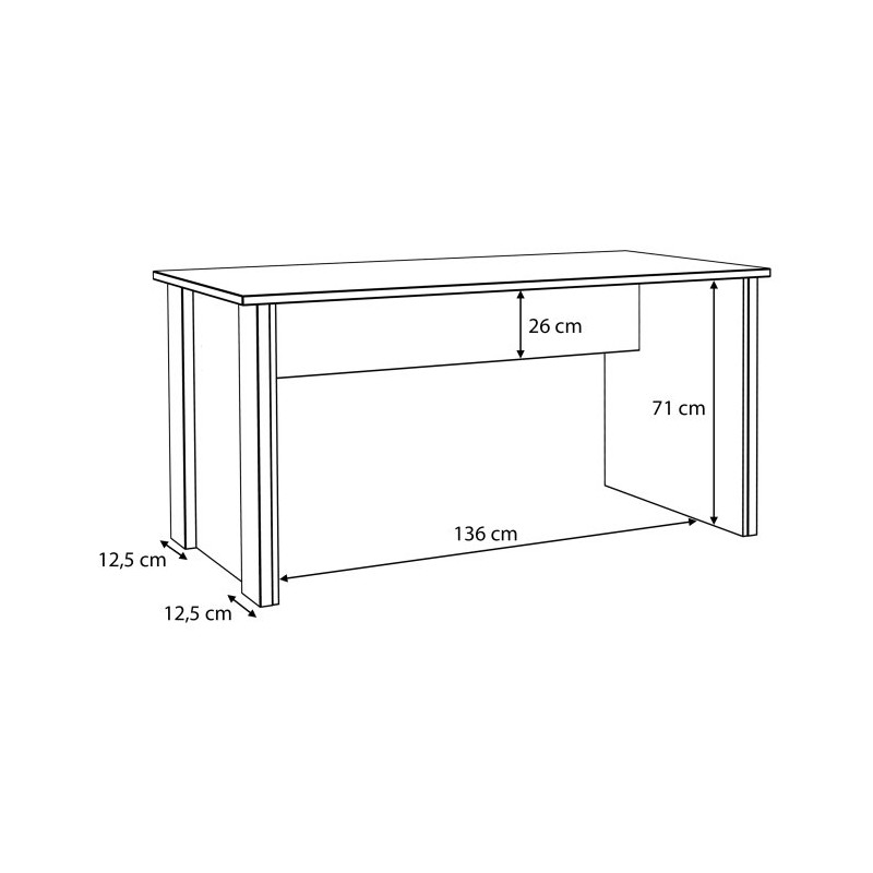 Biurko loftowe 155x70 Clif old wood vintage | Meble Forte