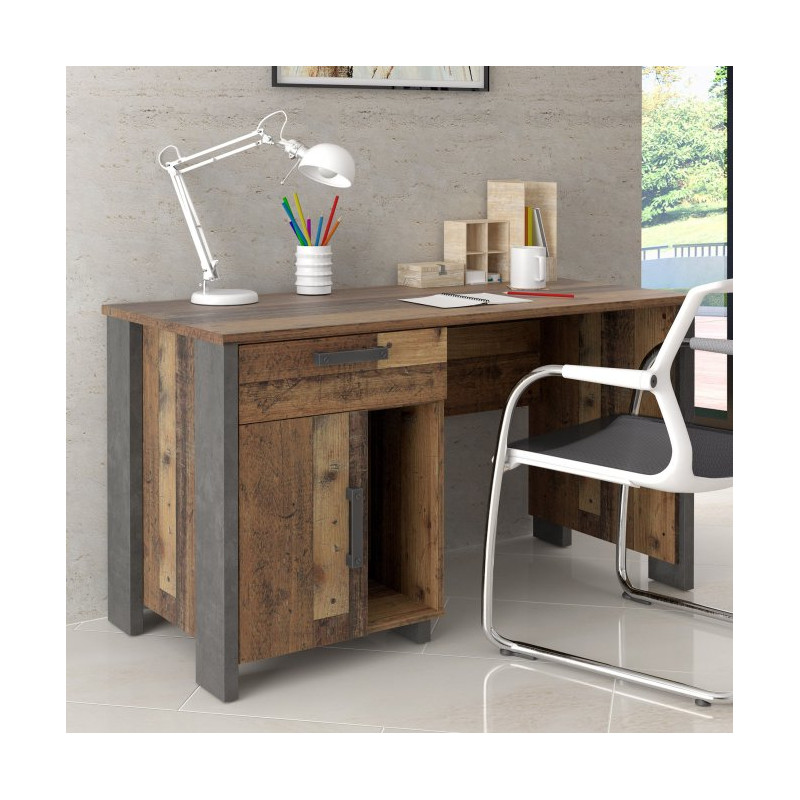 Biurko loftowe 130x60 CLIF old wood vintage | Meble Forte