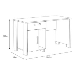 Biurko loftowe 130x60 CLIF old wood vintage | Meble Forte
