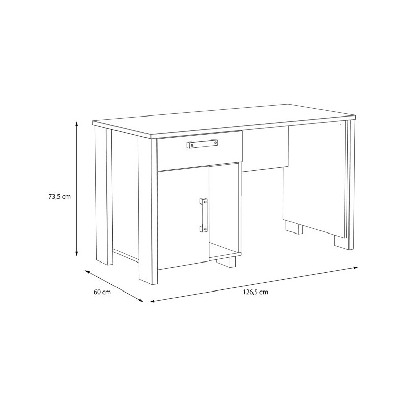 Biurko loftowe 130x60 CLIF old wood vintage | Meble Forte