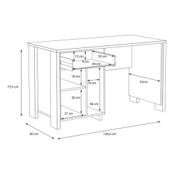 Biurko loftowe 130x60 CLIF old wood vintage | Meble Forte