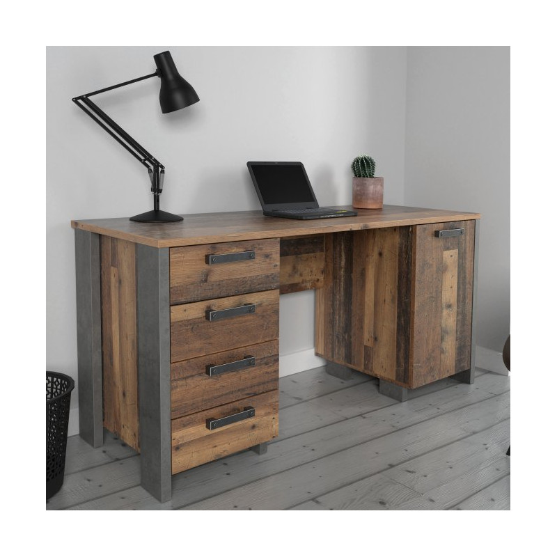 Biurko industrialne loft 155x60 CLIF old wood vintage | Meble Forte