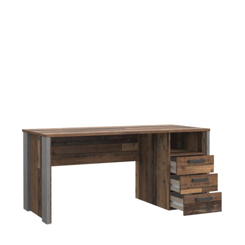 Biurko z szufladami loft 160x70 Clif old wood vintage | Domowanie