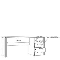 Biurko z szufladami loft 160x70 Clif old wood vintage | Domowanie